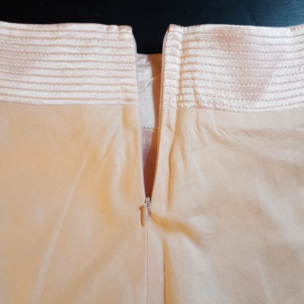 Bebe peach a-line linen mini skirt w/ lining/tulle - Picture 5 of 7